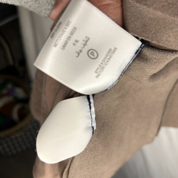 BCBGMAXAZRIA Faux Suede Waterfall Drape Vest | Size M - Picture 3 of 6